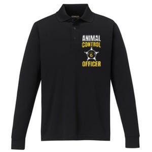 Animal Control Officer Animal Catcher Performance Long Sleeve Polo