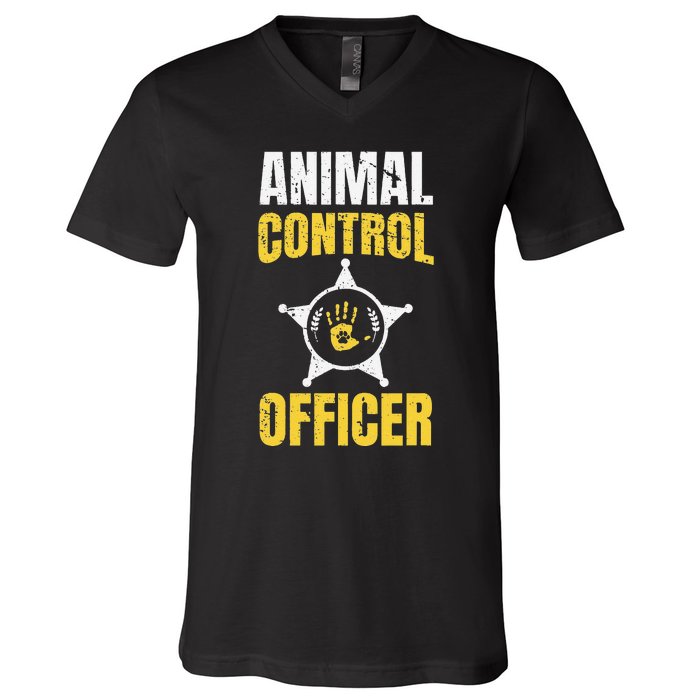 Animal Control Officer Animal Catcher V-Neck T-Shirt