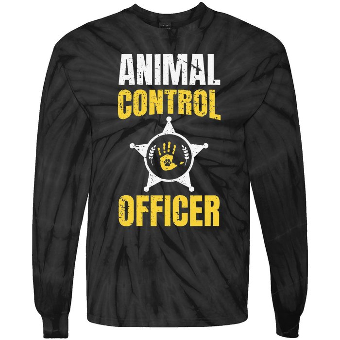 Animal Control Officer Animal Catcher Tie-Dye Long Sleeve Shirt