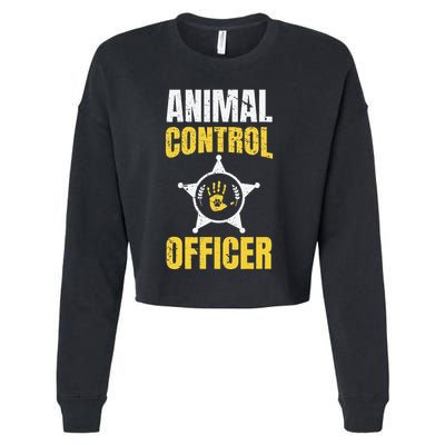 Animal Control Officer Animal Catcher Cropped Pullover Crew
