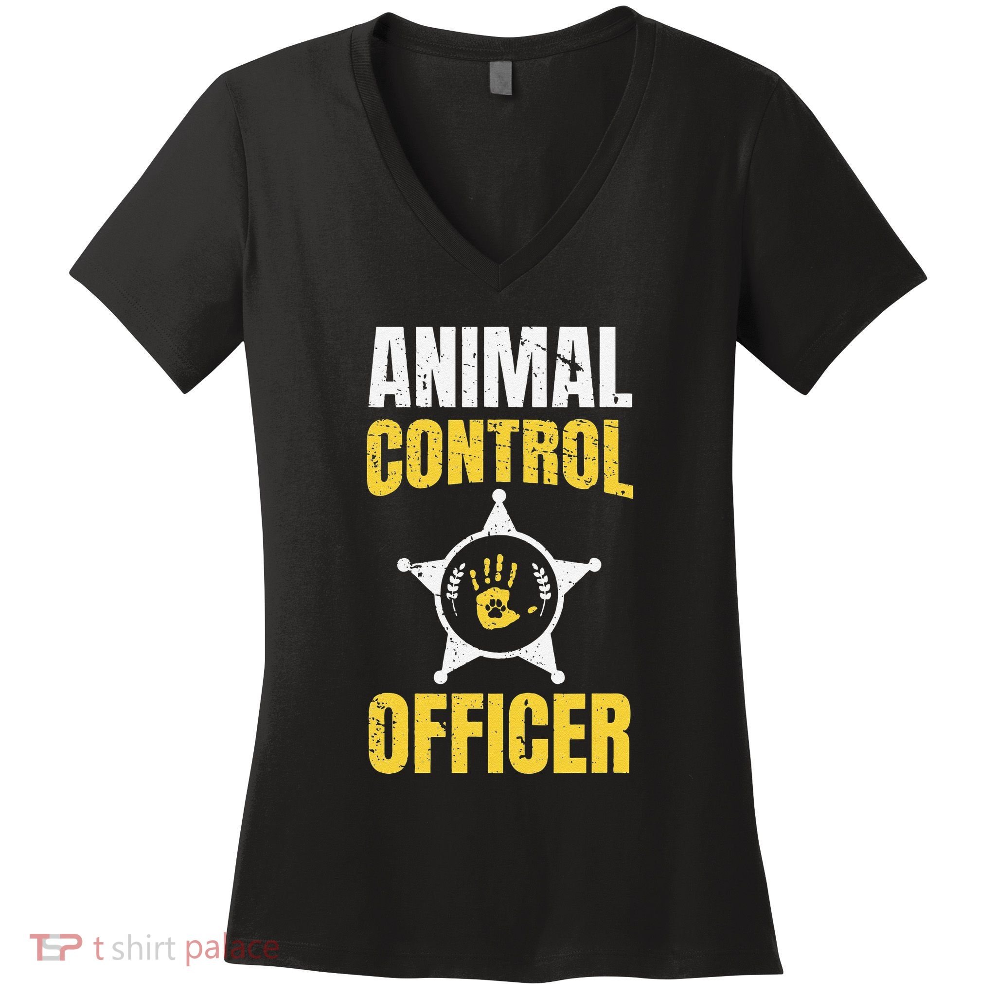 Animal Control Officer Animal Catcher Women's V-Neck T-Shirt