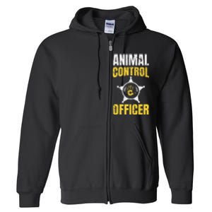 Animal Control Officer Animal Catcher Full Zip Hoodie