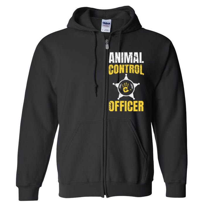 Animal Control Officer Animal Catcher Full Zip Hoodie