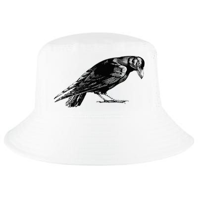 Antique Crow or Raven Cool Comfort Performance Bucket Hat
