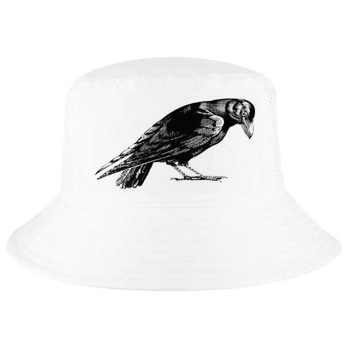 Antique Crow or Raven Cool Comfort Performance Bucket Hat