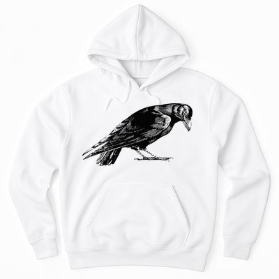 Antique Crow or Raven Hoodie