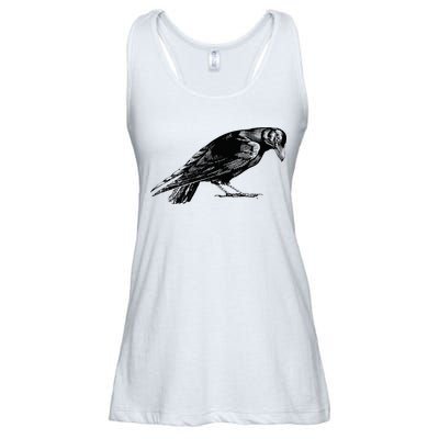 Antique Crow or Raven Ladies Essential Flowy Tank