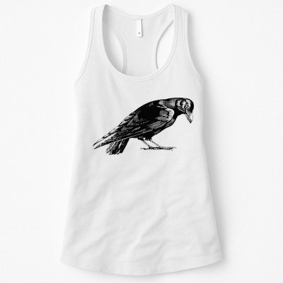 Antique Crow or Raven Womens Tank Top