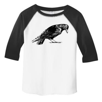 Antique Crow or Raven Toddler Fine Jersey T-Shirt