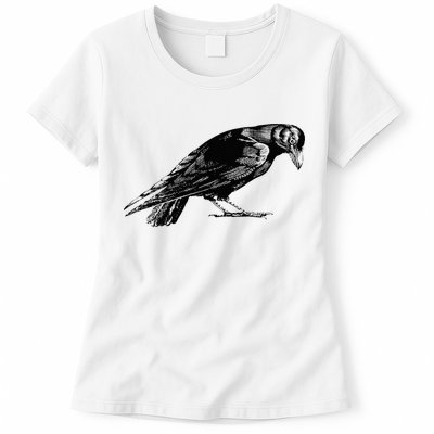 Antique Crow or Raven Womens T-Shirt
