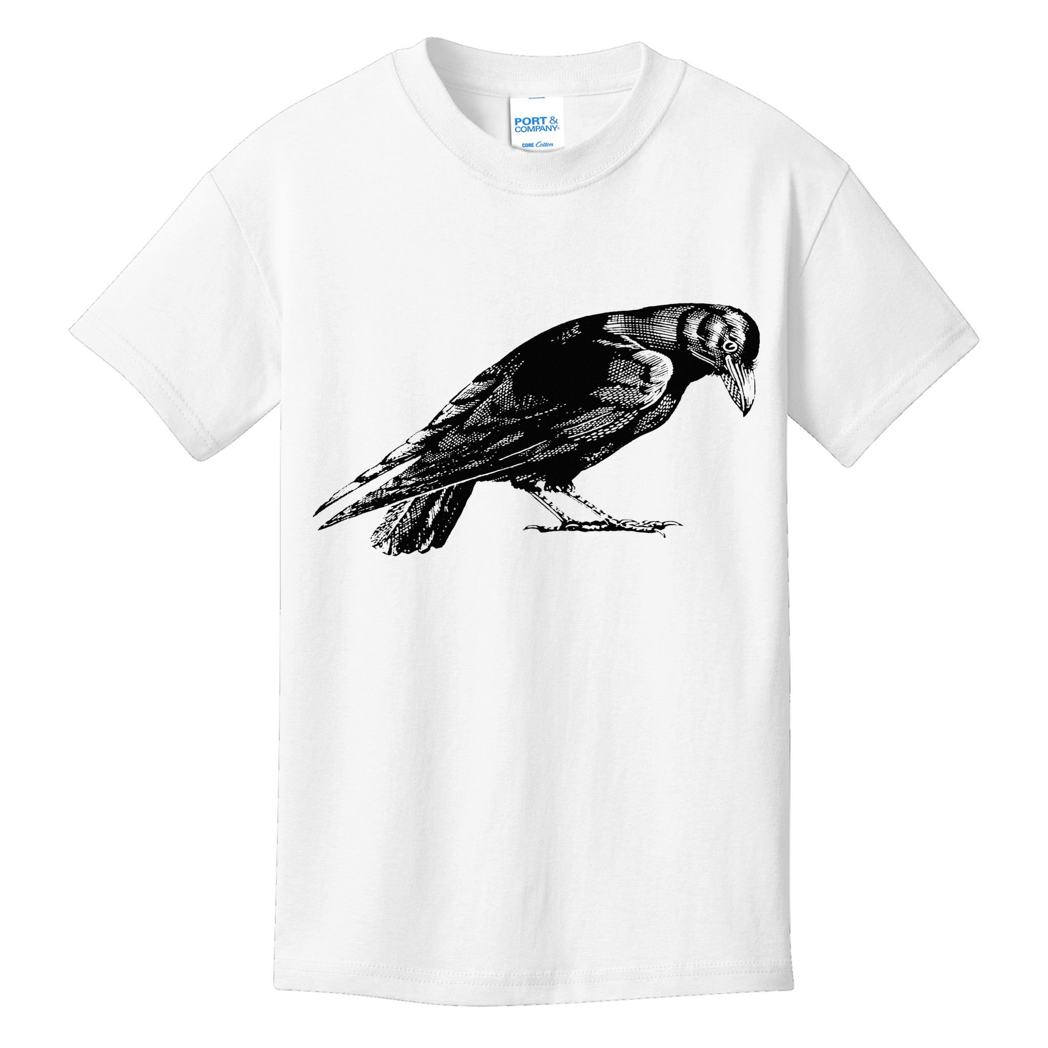 Antique Crow or Raven Kids T-Shirt