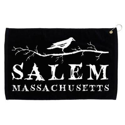 A Crow On Tree Branch Vintage Salem Massachusetts Souvenir Grommeted Golf Towel