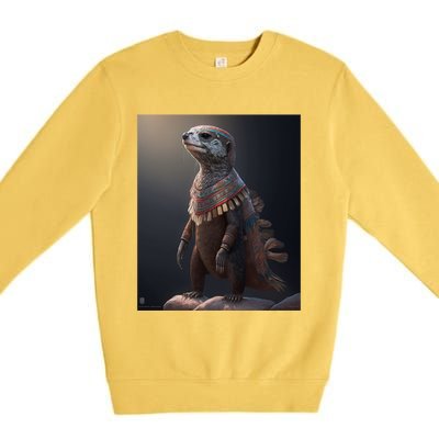 Aesthetic Cool Otter Design Aesthetic Cool Art Otter Gift Premium Crewneck Sweatshirt