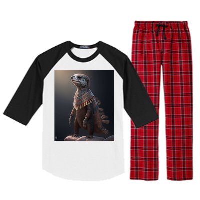 Aesthetic Cool Otter Design Aesthetic Cool Art Otter Gift Raglan Sleeve Pajama Set