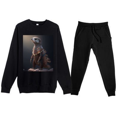 Aesthetic Cool Otter Design Aesthetic Cool Art Otter Gift Premium Crewneck Sweatsuit Set