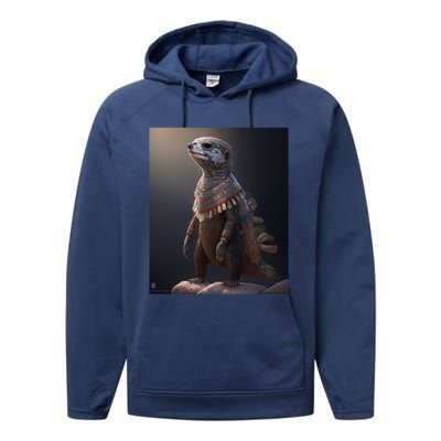 Aesthetic Cool Otter Design Aesthetic Cool Art Otter Gift Performance Fleece Hoodie