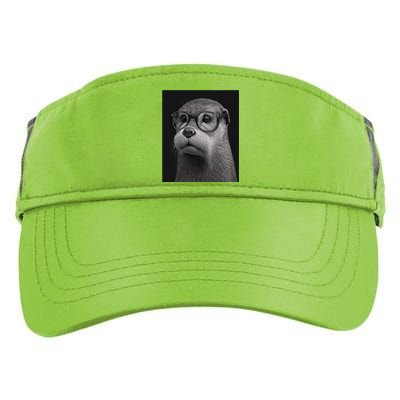 Aesthetic Cool Otter Head Cool Otter With Sunglasses Gift Adult Drive Performance Visor