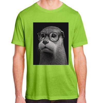 Aesthetic Cool Otter Head Cool Otter With Sunglasses Gift Adult ChromaSoft Performance T-Shirt