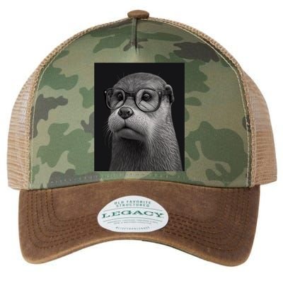 Aesthetic Cool Otter Head Cool Otter With Sunglasses Gift Legacy Tie Dye Trucker Hat