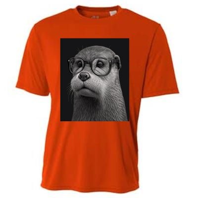 Aesthetic Cool Otter Head Cool Otter With Sunglasses Gift Cooling Performance Crew T-Shirt