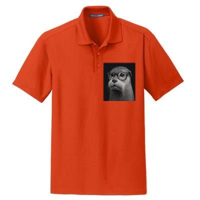 Aesthetic Cool Otter Head Cool Otter With Sunglasses Gift Dry Zone Grid Polo