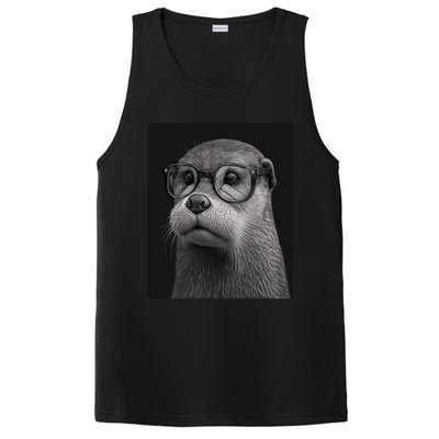 Aesthetic Cool Otter Head Cool Otter With Sunglasses Gift PosiCharge Competitor Tank