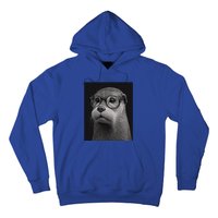 Aesthetic Cool Otter Head Cool Otter With Sunglasses Gift Hoodie