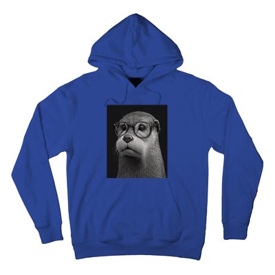 Aesthetic Cool Otter Head Cool Otter With Sunglasses Gift Hoodie