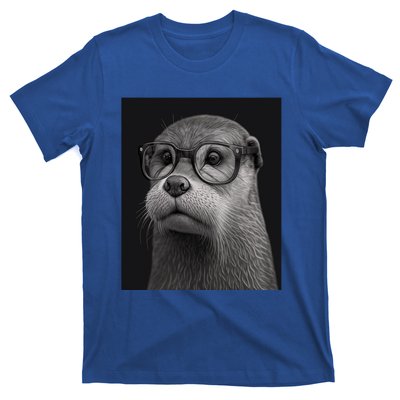 Aesthetic Cool Otter Head Cool Otter With Sunglasses Gift T-Shirt