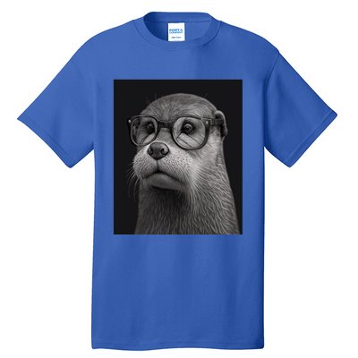 Aesthetic Cool Otter Head Cool Otter With Sunglasses Gift Tall T-Shirt