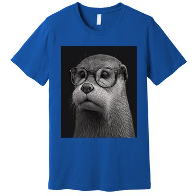 Aesthetic Cool Otter Head Cool Otter With Sunglasses Gift Premium T-Shirt