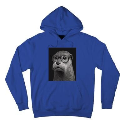 Aesthetic Cool Otter Head Cool Otter With Sunglasses Gift Tall Hoodie