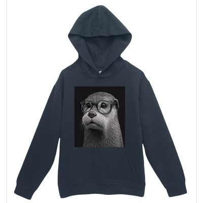 Aesthetic Cool Otter Head Cool Otter With Sunglasses Gift Urban Pullover Hoodie