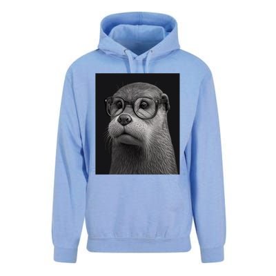 Aesthetic Cool Otter Head Cool Otter With Sunglasses Gift Unisex Surf Hoodie