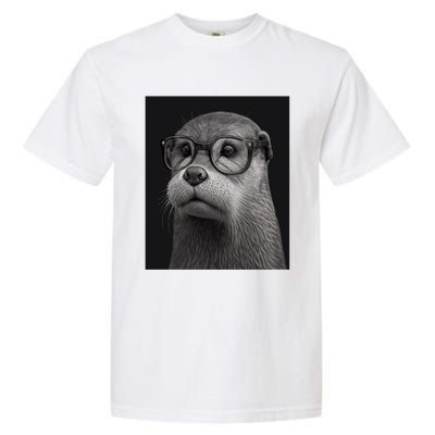 Aesthetic Cool Otter Head Cool Otter With Sunglasses Gift Garment-Dyed Heavyweight T-Shirt