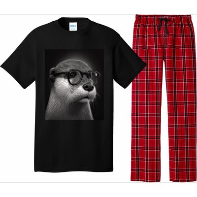 Aesthetic Cool Otter Head Cool Otter With Sunglasses Meaningful Gift Pajama Set