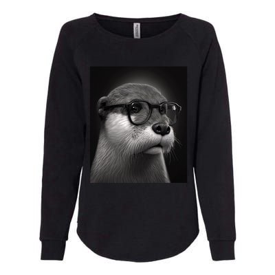 Aesthetic Cool Otter Head Cool Otter With Sunglasses Meaningful Gift Womens California Wash Sweatshirt