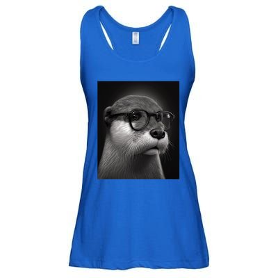 Aesthetic Cool Otter Head Cool Otter With Sunglasses Meaningful Gift Ladies Essential Flowy Tank