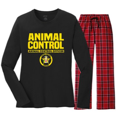 Animal Control Officer Public Safety Uniform Patrol Women's Long Sleeve Flannel Pajama Set 