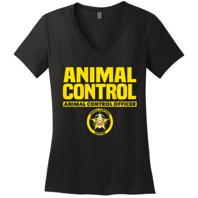 Animal Control Officer Public Safety Uniform Patrol Women's V-Neck T-Shirt