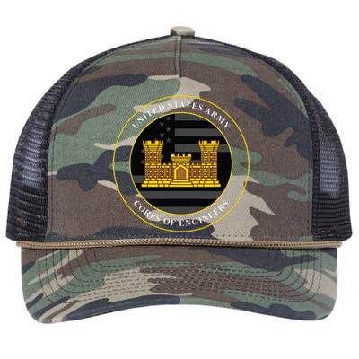 Army Corps Of Engineers USACE Retro Rope Trucker Hat Cap