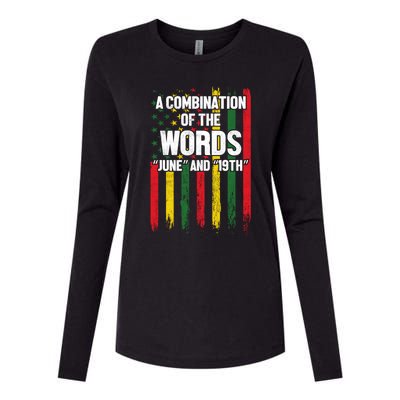 A Combination Of The Words June And 19th Junenth Gift Womens Cotton Relaxed Long Sleeve T-Shirt