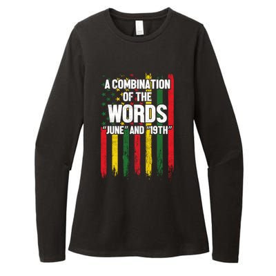 A Combination Of The Words June And 19th Junenth Gift Womens CVC Long Sleeve Shirt