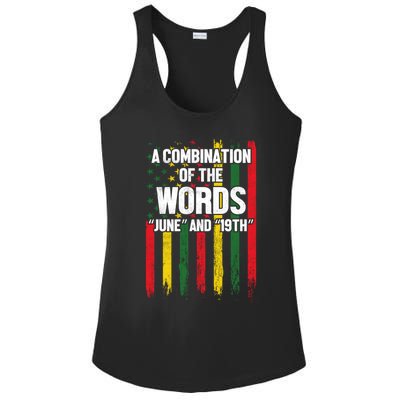 A Combination Of The Words June And 19th Junenth Gift Ladies PosiCharge Competitor Racerback Tank