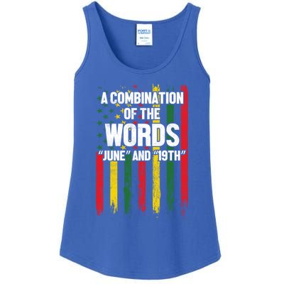 A Combination Of The Words June And 19th Junenth Gift Ladies Essential Tank