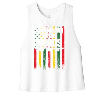 A Combination Of The Words June And 19th Junenth Gift Women's Racerback Cropped Tank