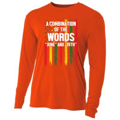 A Combination Of The Words June And 19th Junenth Gift Cooling Performance Long Sleeve Crew