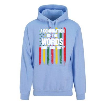 A Combination Of The Words June And 19th Junenth Gift Unisex Surf Hoodie