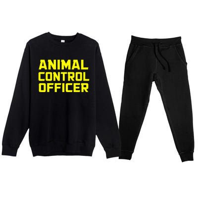 Animal Control Officer Halloween Costume Premium Crewneck Sweatsuit Set