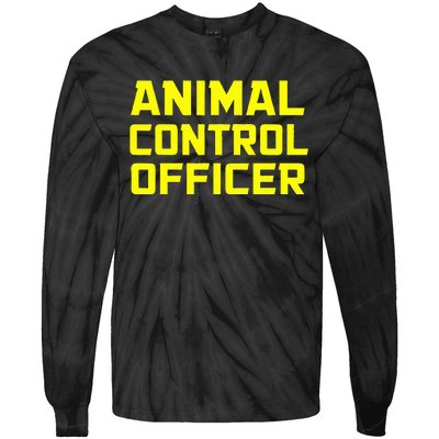 Animal Control Officer Halloween Costume Tie-Dye Long Sleeve Shirt